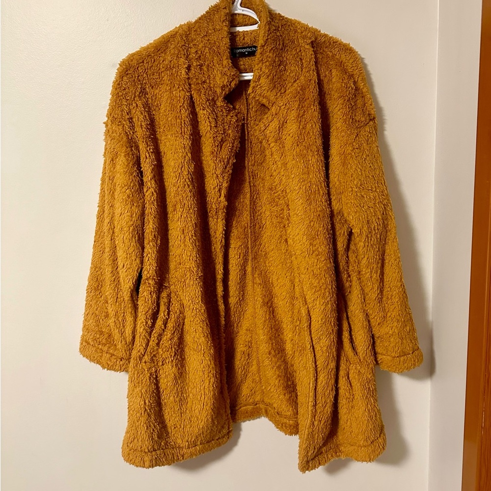 Women’s cardigan fuzzy teddy bear texture